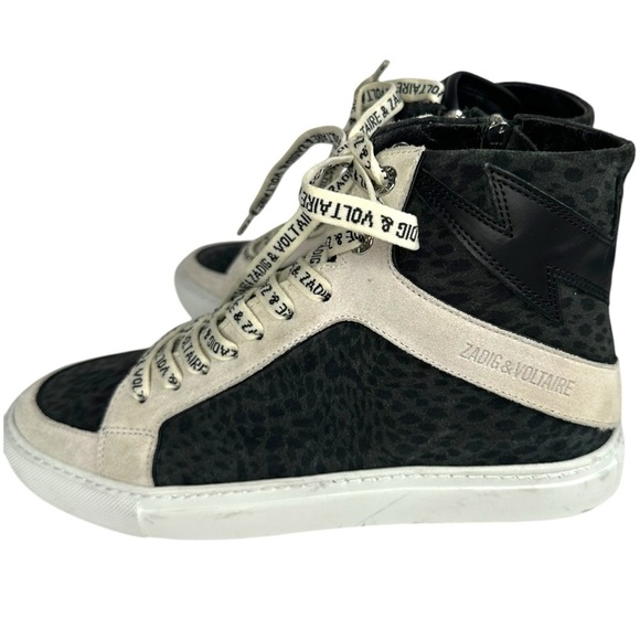 Zadig & Voltaire ZV1747 High Flash Sneakers Size 39 - Picture 7 of 10